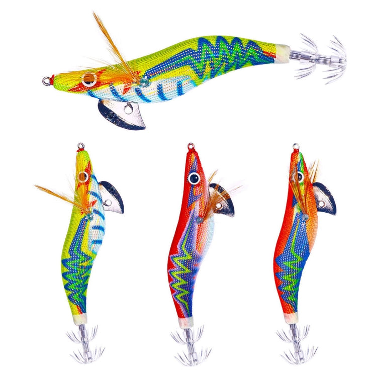 Hengjia SJ037 เหยื่อปลาหมึกกุ้งชุบไฟฟ้าเรืองแสง, SJ037 (Red), SJ037 (Orange), SJ037 (Yellow)