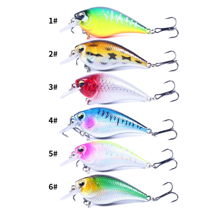 HENGJIA CB060 7cm 9.5g เหยื่อปลอม VIB Rock Little Fatty Floating, 1, 2, 3, 4, 5, 6, 6 Colors, 6 Colors Boxed