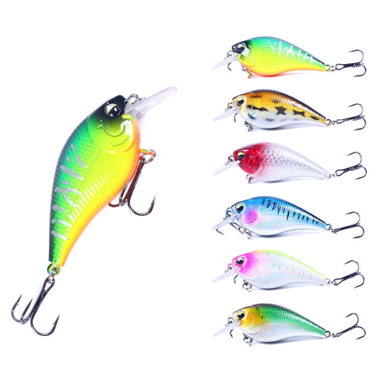 HENGJIA CB060 7cm 9.5g เหยื่อปลอม VIB Rock Little Fatty Floating, 1, 2, 3, 4, 5, 6, 6 Colors, 6 Colors Boxed