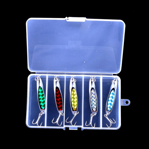 HENGJIA SP0715B เหยื่อเลเซอร์เลื่อมตัดเฉียง, SP0715B (5 Colors Boxed)