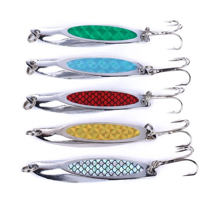 HENGJIA SP0715B เหยื่อเลเซอร์เลื่อมตัดเฉียง, SP0715B (5 Colors Boxed)