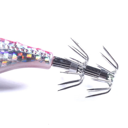 HENGJIA SJB012 ไฟกลางคืนจำลองกุ้งปลาหมึกเข็มตกปลาทะเลเหยื่อปลอม, SJB012 (10 Colors Bagged)