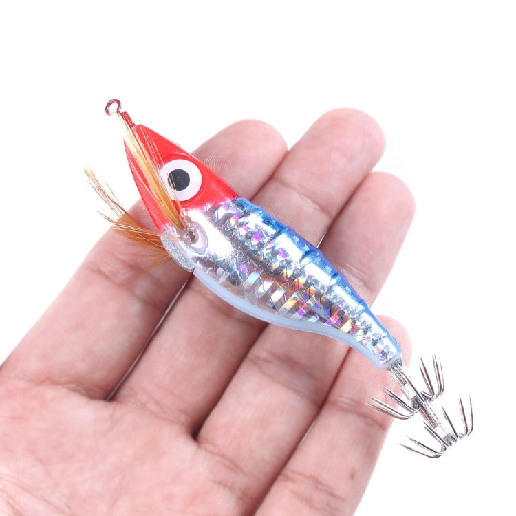 HENGJIA SJB012 ไฟกลางคืนจำลองกุ้งปลาหมึกเข็มตกปลาทะเลเหยื่อปลอม, SJB012 (10 Colors Bagged)