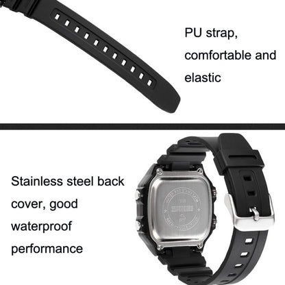 SKMEI 1998 Transparent Shell Ice Sensor Outdoor Sports Waterproof Multi-function Watch, 1998 White, 1998 Black