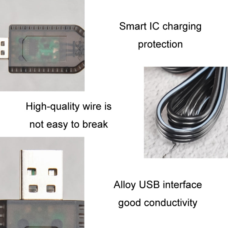 2 ชิ้น 7.4V ลิเธียมแบตเตอรี่ชาร์จของเล่นเครื่องบินอุปกรณ์เสริมสายข้อมูล USB