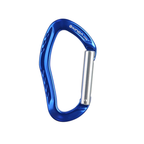 XINDA 22KN Rock Climbing Straight Quickdraw หัวเข็มขัดเกทหัวเข็มขัดอลูมิเนียม Carabiner, XD-8126 (Blue), XD-8126 (Black), XD-8126 (Red), XD-8126 (Orange), XD-8126 (Silver)