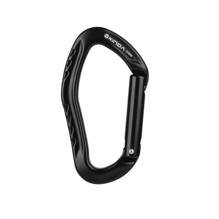 XINDA 22KN Rock Climbing Straight Quickdraw หัวเข็มขัดเกทหัวเข็มขัดอลูมิเนียม Carabiner, XD-8126 (Blue), XD-8126 (Black), XD-8126 (Red), XD-8126 (Orange), XD-8126 (Silver)