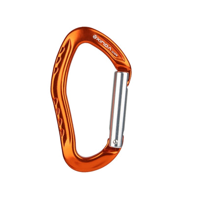 XINDA 22KN Rock Climbing Straight Quickdraw หัวเข็มขัดเกทหัวเข็มขัดอลูมิเนียม Carabiner, XD-8126 (Blue), XD-8126 (Black), XD-8126 (Red), XD-8126 (Orange), XD-8126 (Silver)