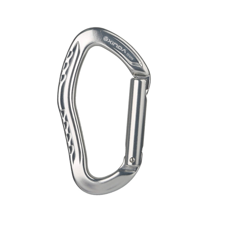 XINDA 22KN Rock Climbing Straight Quickdraw หัวเข็มขัดเกทหัวเข็มขัดอลูมิเนียม Carabiner, XD-8126 (Blue), XD-8126 (Black), XD-8126 (Red), XD-8126 (Orange), XD-8126 (Silver)