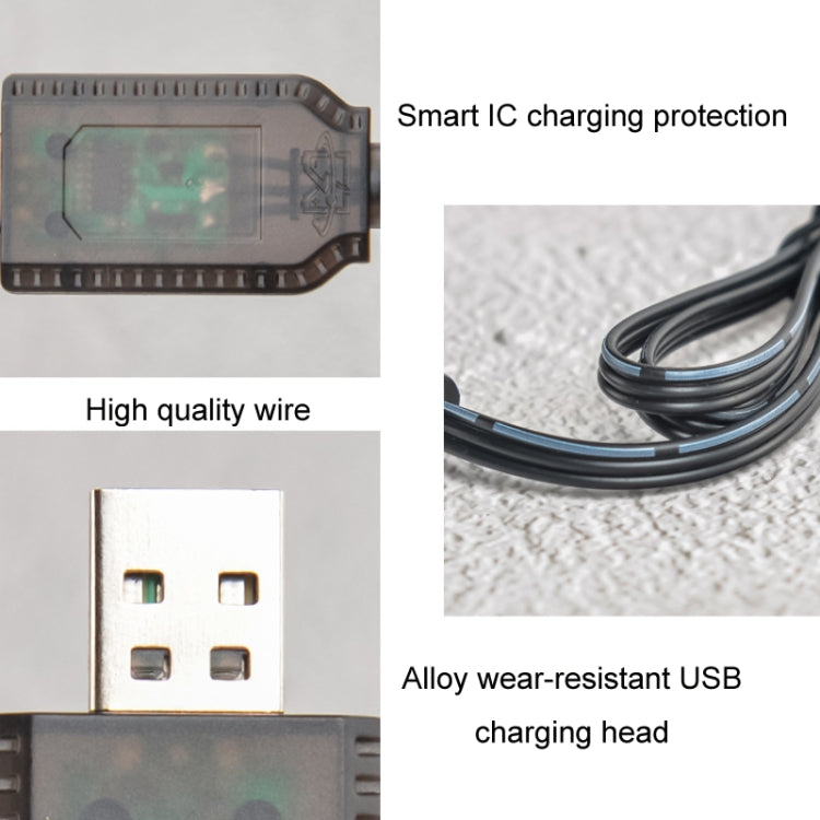 2pcs 7.4V Smart Chip Protection USB Plug สายชาร์จแบตเตอรี่ลิเธียม