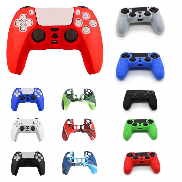 สำหรับ PS5 Controller เคสซิลิโคนฝาครอบป้องกัน, White, Black, Camouflage Blue, Camouflage Red, Camouflage Green