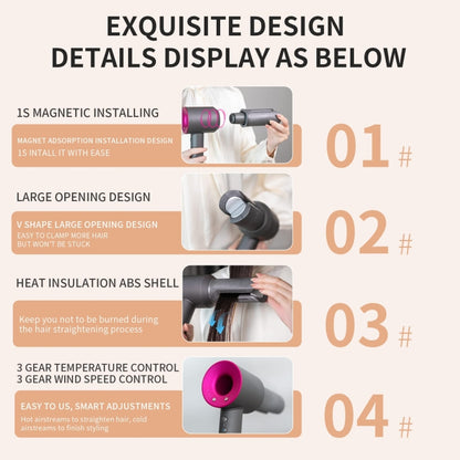 สำหรับ Dyson เครื่องเป่าผมตรงหัวฉีดสิ่งที่แนบมาผมจัดแต่งทรงผมจานหนีบ, Straight Nozzle