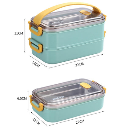 กล่องอาหารกลางวันหุ้มฉนวนสแตนเลส 304 ความจุขนาดใหญ่, 800ml (Pink), 800ml (Green), 1.6L (Blue), 1.6L (Pink), 1.6L (Green)