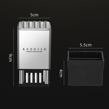 Kacheeg Stainless Steel Steak Tenderizer Double-sided Meat Looper, Style:, Double-sided Meat Looper