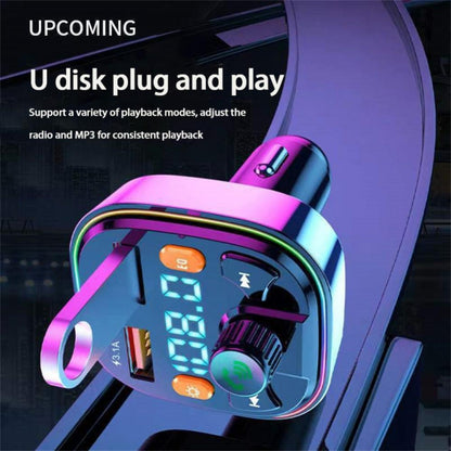 3.1A USB + PD เครื่องชาร์จในรถยนต์ Bluetooth เครื่องส่งสัญญาณ FM ในรถยนต์ ไฟหลากสีสัน, Q3, Q5, Q7