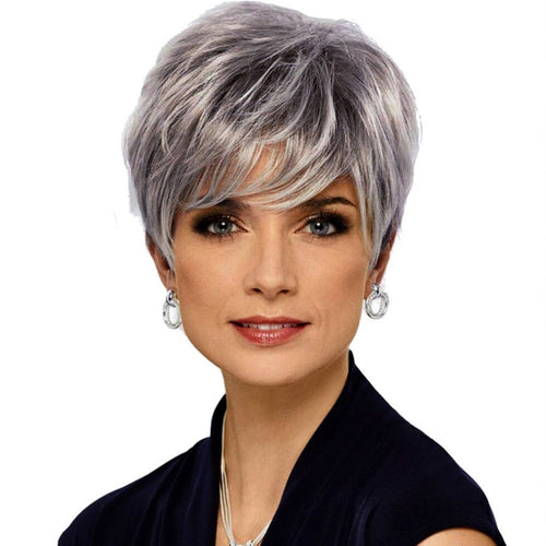 วิกผมสั้นตรงสำหรับสตรีวิกผมไหมอุณหภูมิสูงเส้นใยเคมี, Wig-332, Wig-335