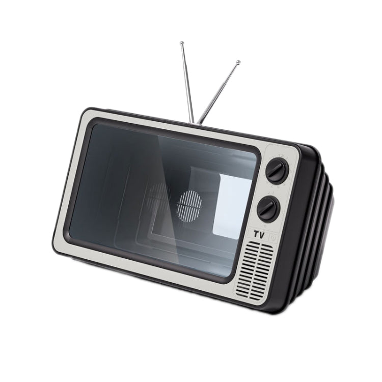 Retro TV โทรศัพท์มือถือหน้าจอเครื่องขยายสัญญาณวิดีโอที่วางโทรศัพท์มือถือ