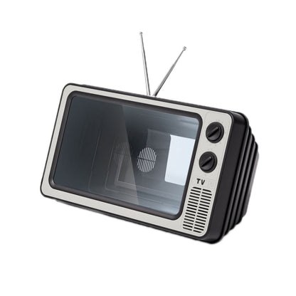 Retro TV โทรศัพท์มือถือหน้าจอเครื่องขยายสัญญาณวิดีโอที่วางโทรศัพท์มือถือ