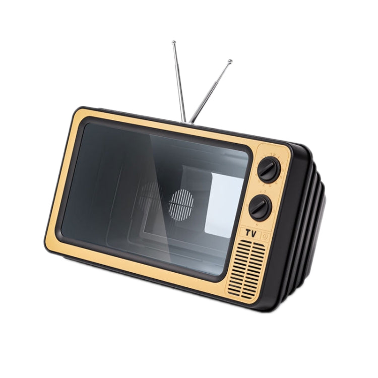 Retro TV โทรศัพท์มือถือหน้าจอเครื่องขยายสัญญาณวิดีโอที่วางโทรศัพท์มือถือ