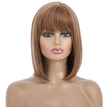 วิกผมสั้นไหมอุณหภูมิสูงสำหรับสตรีเส้นใยเคมี, Wig-435A, Wig-435B