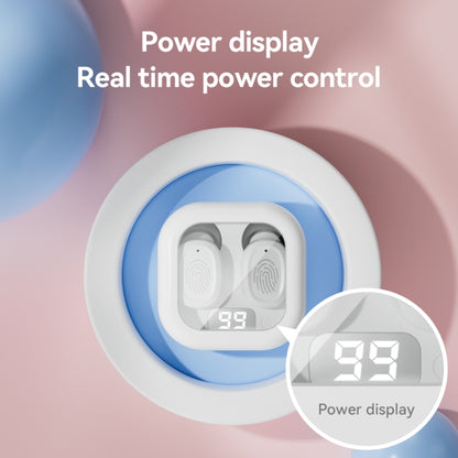 ด้วยหูฟังบลูทูธสเตอริโอไร้สายแบบแท่นชาร์จ สไตล์:, BY18 Digital Display White