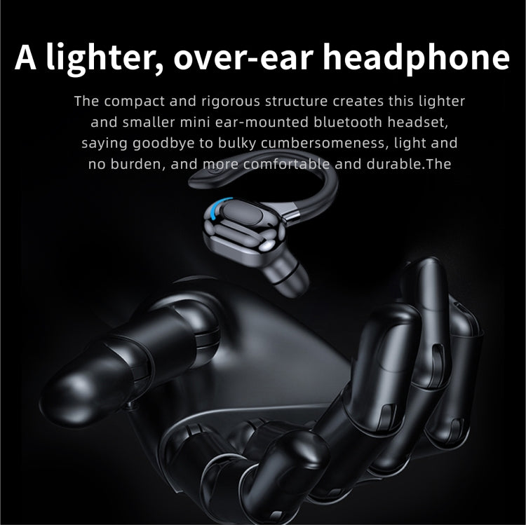F8 หูฟังบลูทูธไร้สายสเตอริโอแบบห้อยหูพร้อมถังชาร์จ, With Charging Bin(Black Double Ear), With Charging Bin(Red Double Ear), With Charging Bin(Green Double Ear), With Charging Bin(Blue Double Ear)