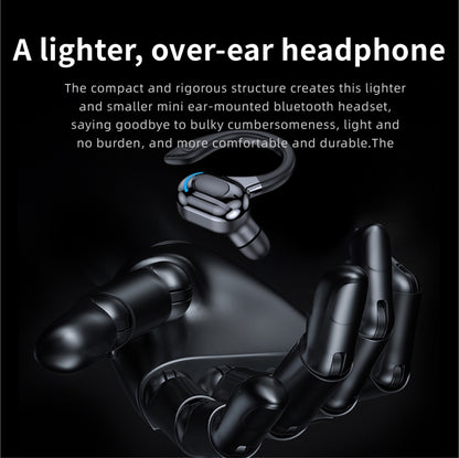 F8 หูฟังบลูทูธไร้สายสเตอริโอแบบห้อยหูพร้อมถังชาร์จ, With Charging Bin(Black Double Ear), With Charging Bin(Red Double Ear), With Charging Bin(Green Double Ear), With Charging Bin(Blue Double Ear)