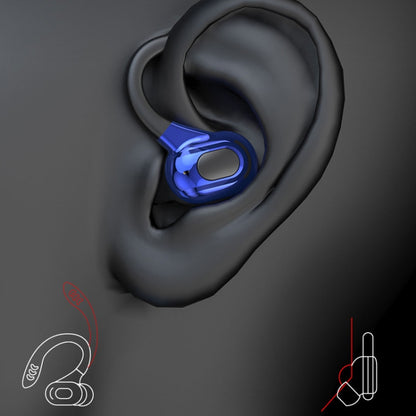 F8 หูฟังบลูทูธไร้สายสเตอริโอแบบห้อยหูพร้อมถังชาร์จ, With Charging Bin(Black Double Ear), With Charging Bin(Red Double Ear), With Charging Bin(Green Double Ear), With Charging Bin(Blue Double Ear)