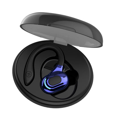 F8 หูฟังบลูทูธไร้สายสเตอริโอแบบห้อยหูพร้อมถังชาร์จ, With Charging Bin(Black Single Ear), With Charging Bin(Blue Single Ear), With Charging Bin(Red Single Ear), With Charging Bin(Green Single Ear)