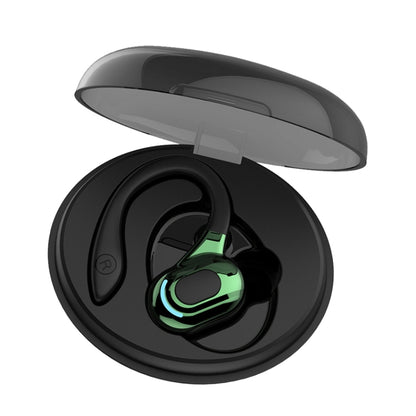 F8 หูฟังบลูทูธไร้สายสเตอริโอแบบห้อยหูพร้อมถังชาร์จ, With Charging Bin(Black Single Ear), With Charging Bin(Blue Single Ear), With Charging Bin(Red Single Ear), With Charging Bin(Green Single Ear)