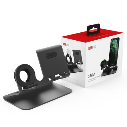 AhaStyle ST04 ฐานชาร์จอลูมิเนียมอัลลอยด์สำหรับสมาร์ทโฟนและ Apple Watch Series ขนาด 4-8 นิ้ว, ST04 (Black), ST04 (Rose Gold), ST04 (Silver)