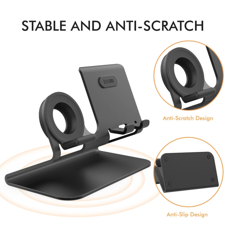 AhaStyle ST04 ฐานชาร์จอลูมิเนียมอัลลอยด์สำหรับสมาร์ทโฟนและ Apple Watch Series ขนาด 4-8 นิ้ว, ST04 (Black), ST04 (Rose Gold), ST04 (Silver)