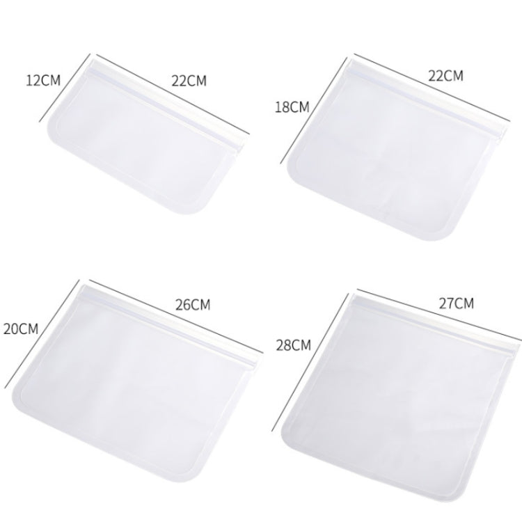 10pcs EVA ตู้เย็นถุงถนอมอาหารสุญญากาศนำกลับมาใช้ใหม่ขนาด:, Small, Medium, Large, Extra Large
