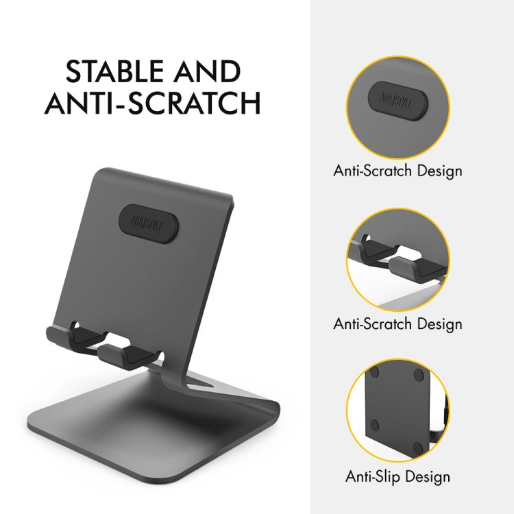 AhaStyle ST02 โทรศัพท์มือถืออลูมิเนียมอัลลอยด์ฐานยึดฐานชาร์จ, ST02 (Black), ST02 (Rose Gold), ST02 (Silver)