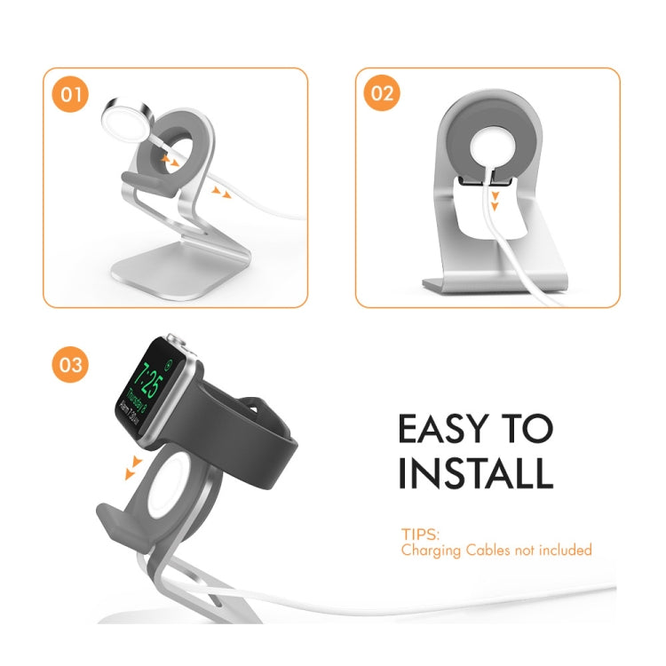 AhaStyle ST03 สำหรับ Apple Watch Series ฐานอลูมิเนียมอัลลอยด์, ST03 (Silver)