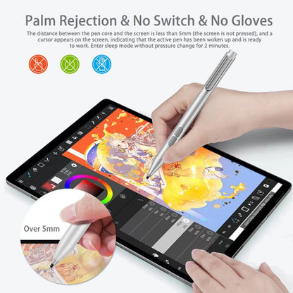 F94S สำหรับปากกาสไตลัส Microsoft Surface Series 1024 ปากกาอิเล็กทรอนิกส์ระดับแรงกด, 1024 Pressure Level (Black), 1024 Pressure Level (Silver)
