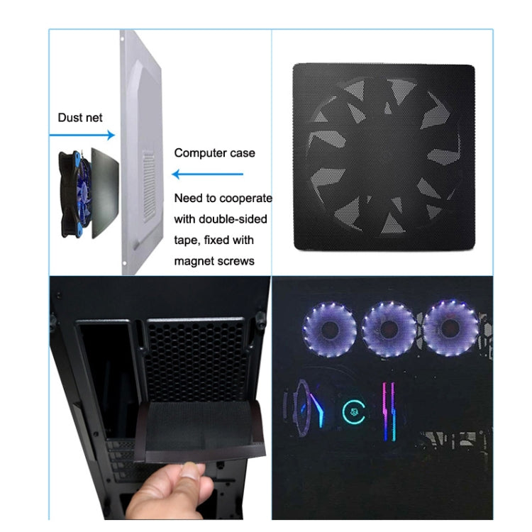 PVC พัดลมระบายความร้อน Dust Net Desktop Computer พัดลมอุตสาหกรรมฝาครอบตัวกรอง, 10pcs 12cm With Magnetic Suction, 10pcs 14cm With Magnetic Suction, 10pcs 12x24cm With Magnetic Suction, 10pcs 14x28cm With Magnetic Suction Ordinary Version                ...