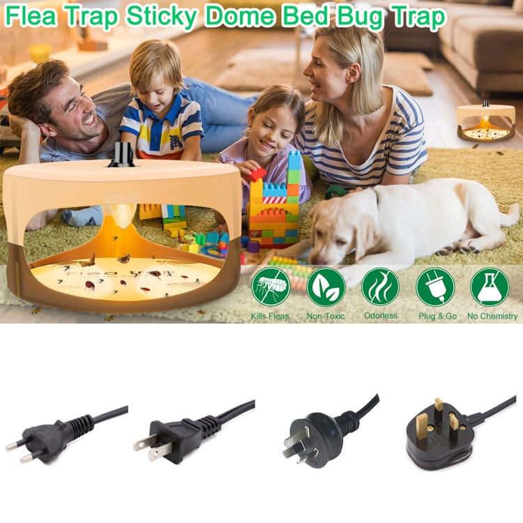 SK111 สัตว์เลี้ยงในครัวเรือนโคมไฟหมัดหมัด Sticky Trapper อุปกรณ์จับหมัด, 2pcs US Plug, 2pcs EU Plug, 2pcs UK Plug, 2pcs AU Plug