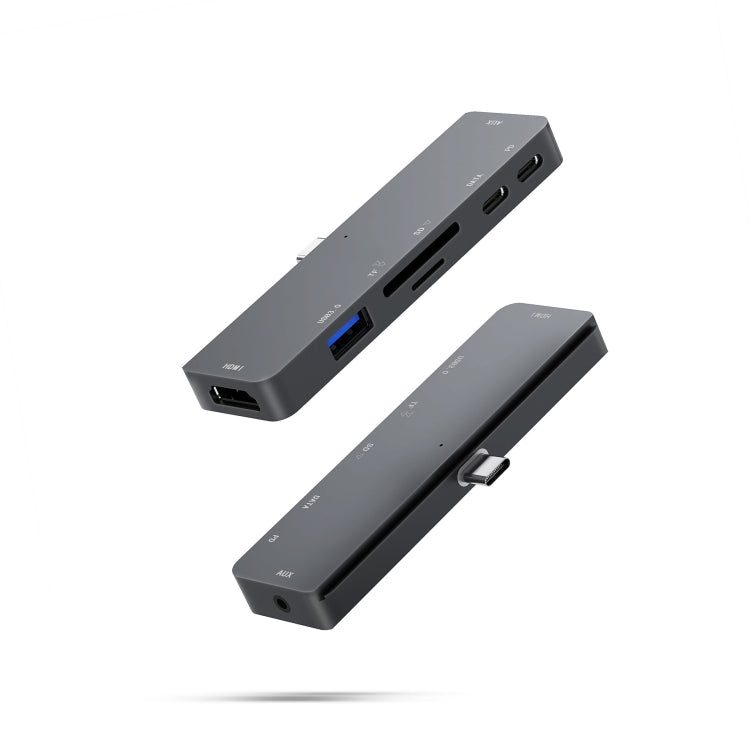 สำหรับ IPad Pro 7-In-1 HDMI 4K + 3.5 มม. เสียง + SD/TF+ 1 USB 3.0 + USB-C/Type-C + PD แท่นวาง USB-C, For IPad Pro 7-In-1