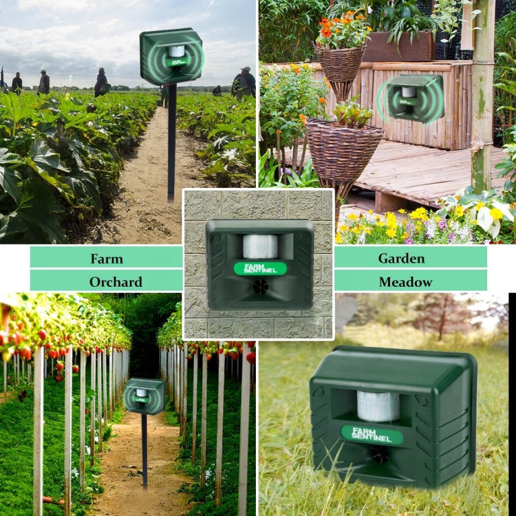 SK131 Garden Outdoor Ultrasonic Rat Repeller อุปกรณ์ขับไล่สัตว์ในฟาร์มงู