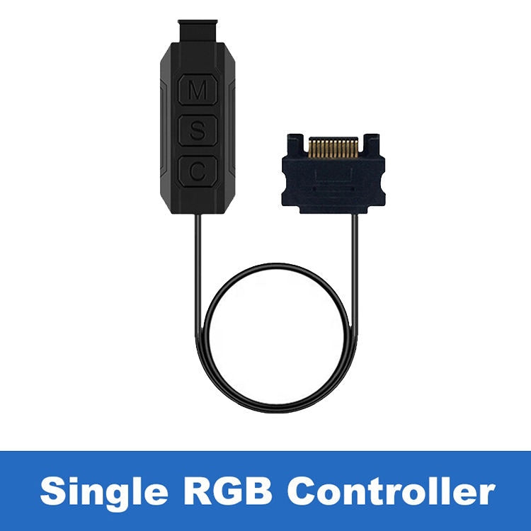 2pcs 5V ARGB 3-pin Light Mode Fan Speed Adjustment Color Controller SATA Power Supply, ARGB Light Controller