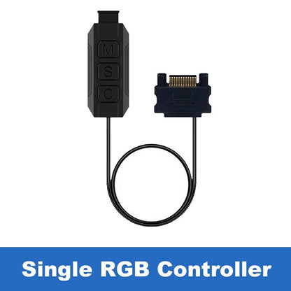 2pcs 5V ARGB 3-pin Light Mode Fan Speed Adjustment Color Controller SATA Power Supply, ARGB Light Controller