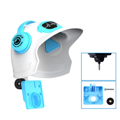 ที่วางโทรศัพท์มือถือสำหรับติดหมวกกันน็อคขนาดเล็ก,Spec:, Handlebar White, Rearview Mirror Blue, Rearview Mirror White, Blue Helmet, White Helmet