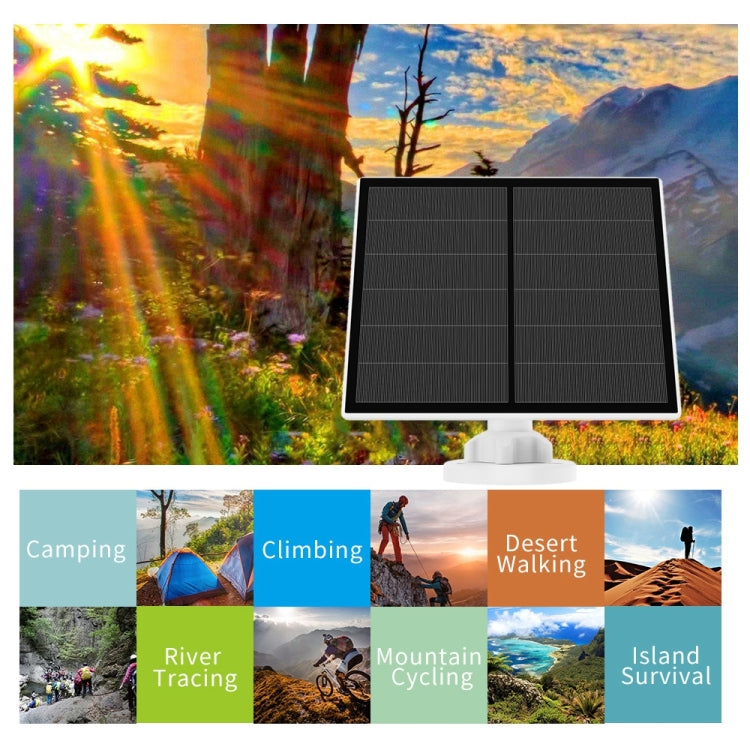 5W Monocrystalline Silicon Outdoor Camera Solar Panel รองรับ USB & Type-C / USB-C Interface