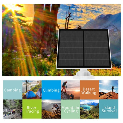 5W Monocrystalline Silicon Outdoor Camera Solar Panel รองรับ USB & Type-C / USB-C Interface