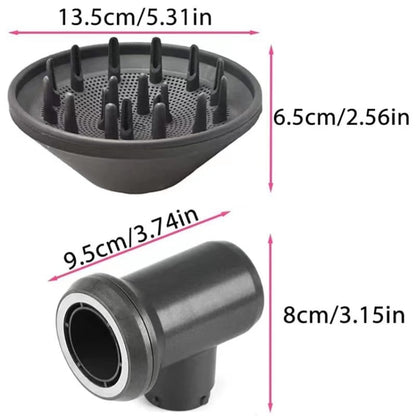 สำหรับเครื่องเป่าผม Dyson Airwrap Diffuser หัวฉีดสิ่งที่แนบมาสำหรับเปลี่ยนอุปกรณ์เสริม, Without Adapter, With Adapter