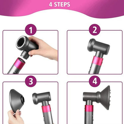สำหรับเครื่องเป่าผม Dyson Airwrap Diffuser หัวฉีดสิ่งที่แนบมาสำหรับเปลี่ยนอุปกรณ์เสริม, Without Adapter, With Adapter