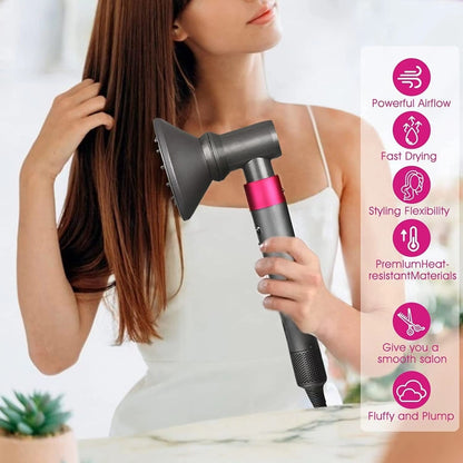 สำหรับเครื่องเป่าผม Dyson Airwrap Diffuser หัวฉีดสิ่งที่แนบมาสำหรับเปลี่ยนอุปกรณ์เสริม, Without Adapter, With Adapter