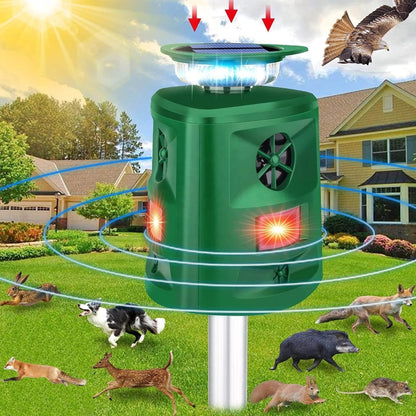 SK698 เครื่องไล่สัตว์พลังงานแสงอาทิตย์ 360 องศา Strobe Light Bird Repeller Ultrasonic Rat Repeller, Ultrasonic Rat Repeller