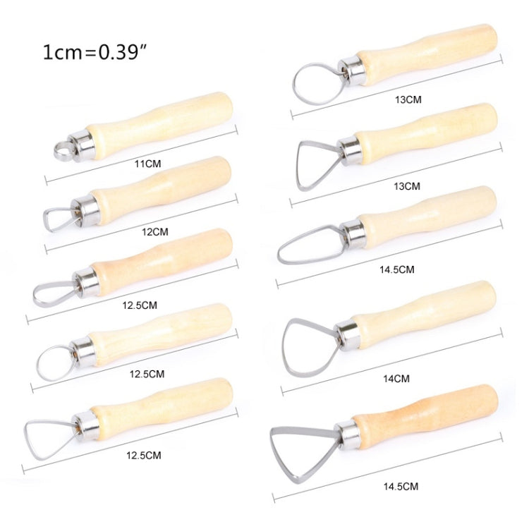 10 ชิ้น/เซ็ต Art เครื่องปั้นดินเผา Clay Bulk Scraper เครื่องมือ, 10pcs/set